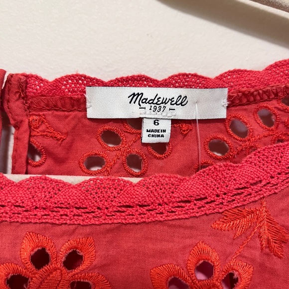 Madewell eyelet cotton dress with adjustable tie - Picture 5 of 9